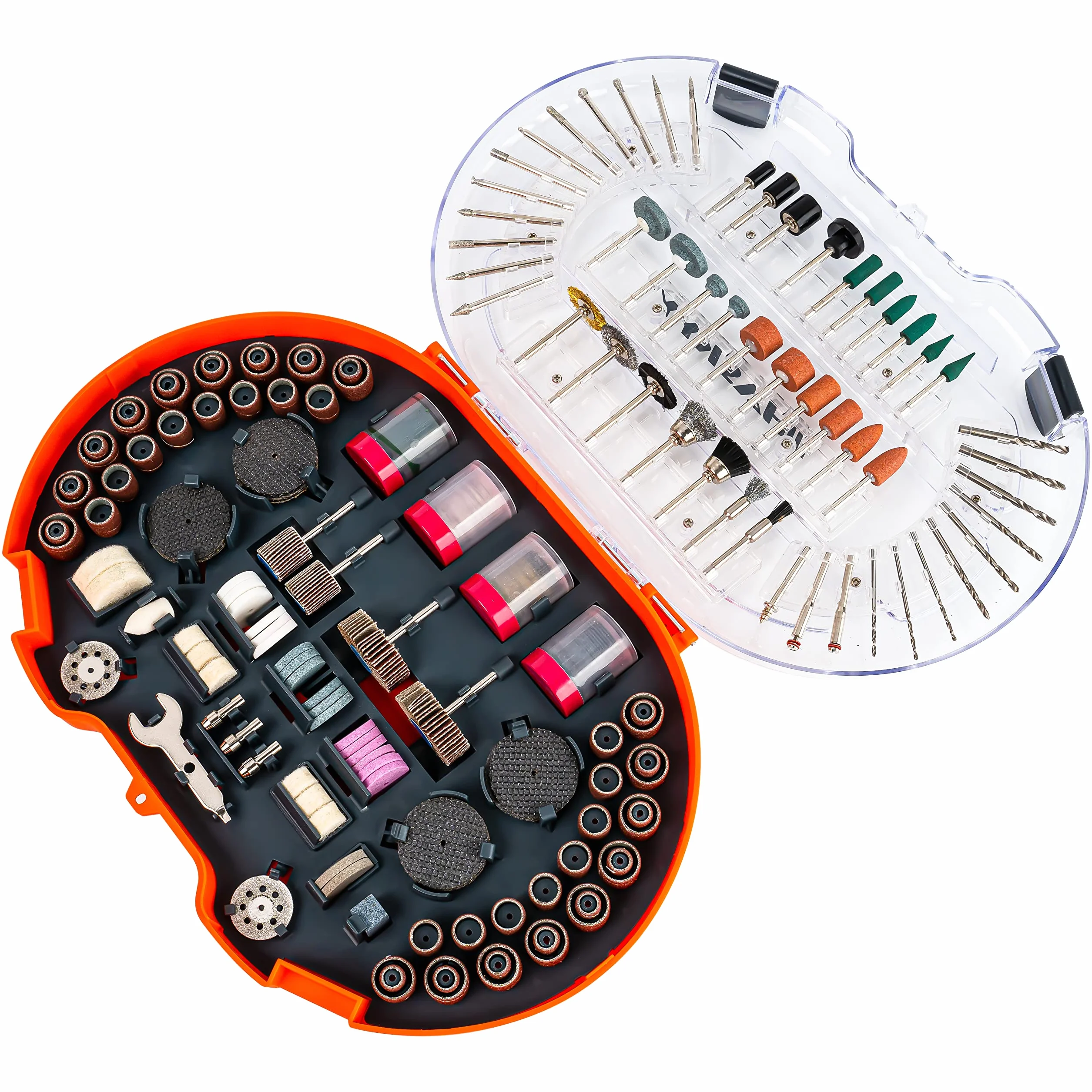 HASKYY Kit Accessoires Outil Rotatif 276 Pièces pour Ponçage, Découpe, Polissage, Gravure et Perçage – Coffret avec Disques à Tronçonner, Accessoires de Polissage et Mini Forets