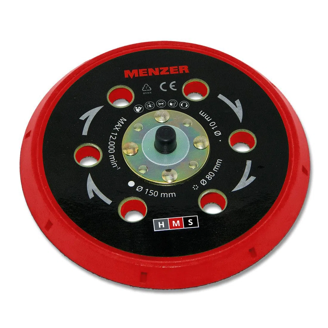 MENZER Plateau de Ponçage à Perforations Multiples 150 mm Medium | compatible avec Ponceuse Excentrique MENZER ETS 150