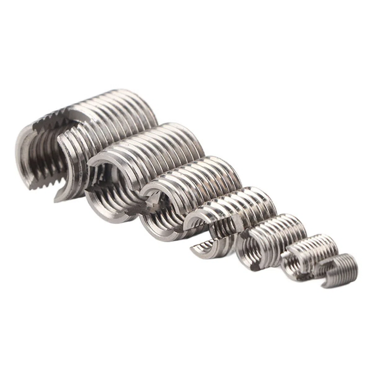 Filets Rapportés, Autotaraudeurs Fendus, Haute dureté, Acier Inoxydable, Filetage Intérieur, 50 Pièces pour Réparation. Renforcer la Réparation, Filetage Interne