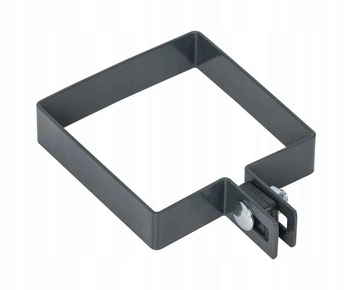 ADGO Pince de poteau de panneau - Première fixation de poteaux - Pinces de clôture - Fixation de panneaux et de poteaux - Fixation de grillage - Support de clôture - Graphite (60 x 60 mm)