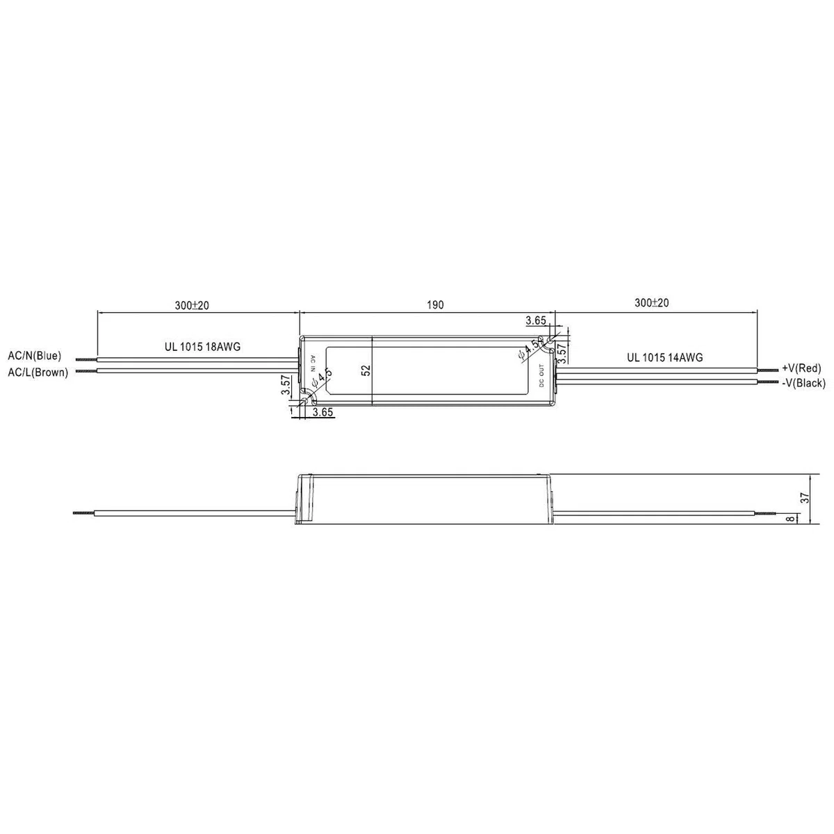 MEAN WELL LPV-100-24 100W 24V 4,2A Alimentation LED IP67