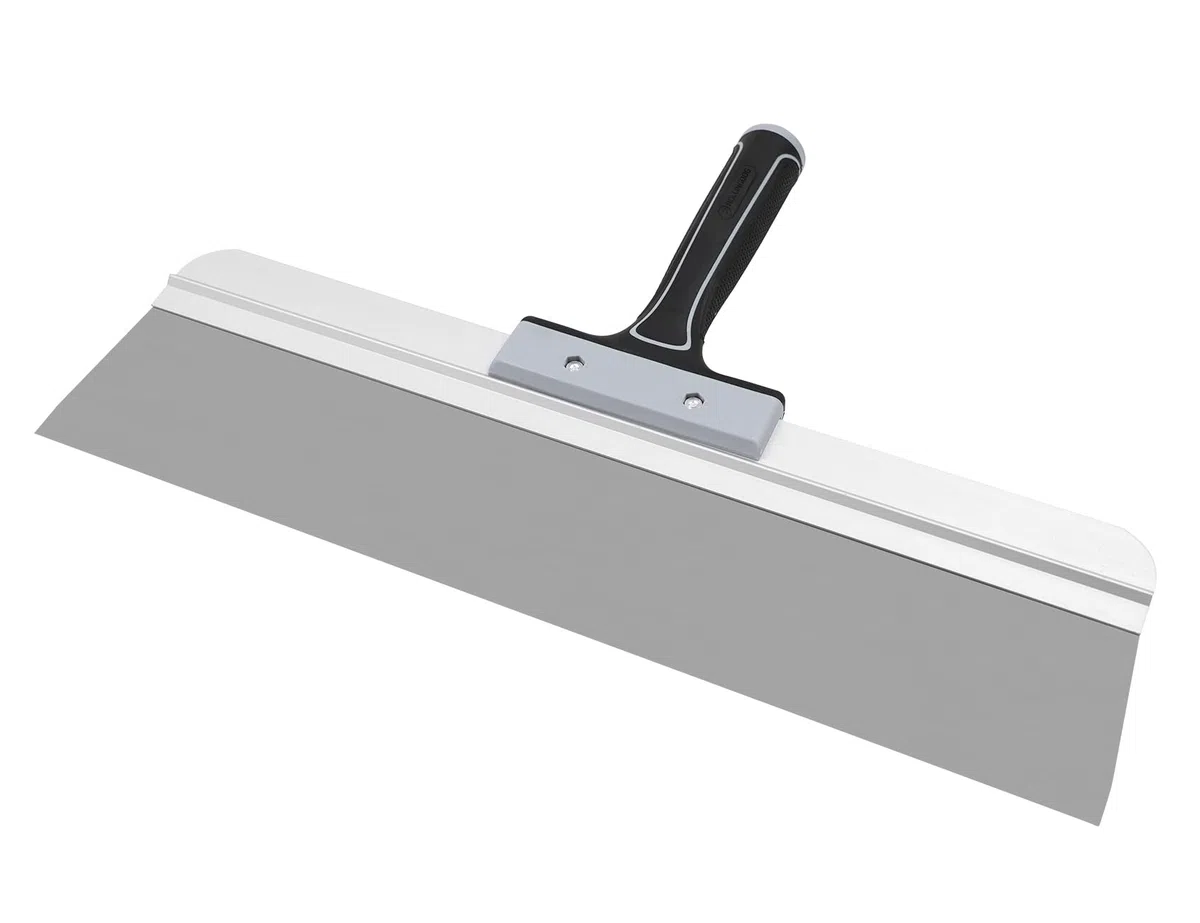 ROLLINGDOG Spatule de surface de 450 mm – Spatule large pour cloison sèche, idéale pour le masquage et le lissage, lame en acier inoxydable, poignée en caoutchouc confortable