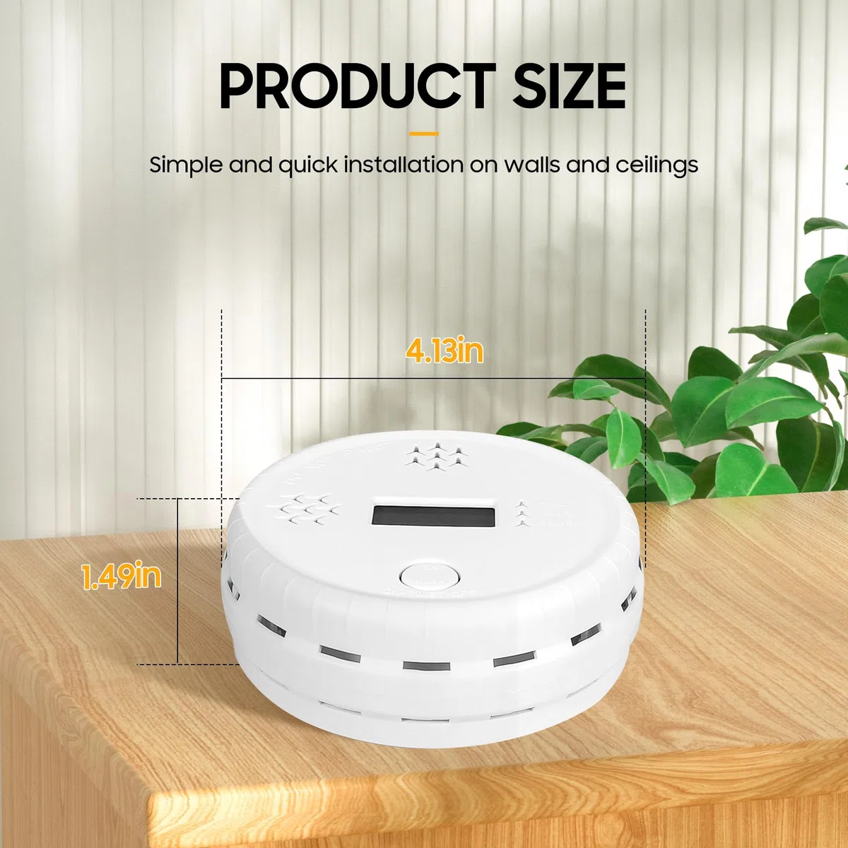 Le Moniteur détecteur de monoxyde de Carbone, Alarme de monoxyde de Carbone Portable, Alarme de monoxyde de Carbone Domestique, Conforme à la Norme EN50291