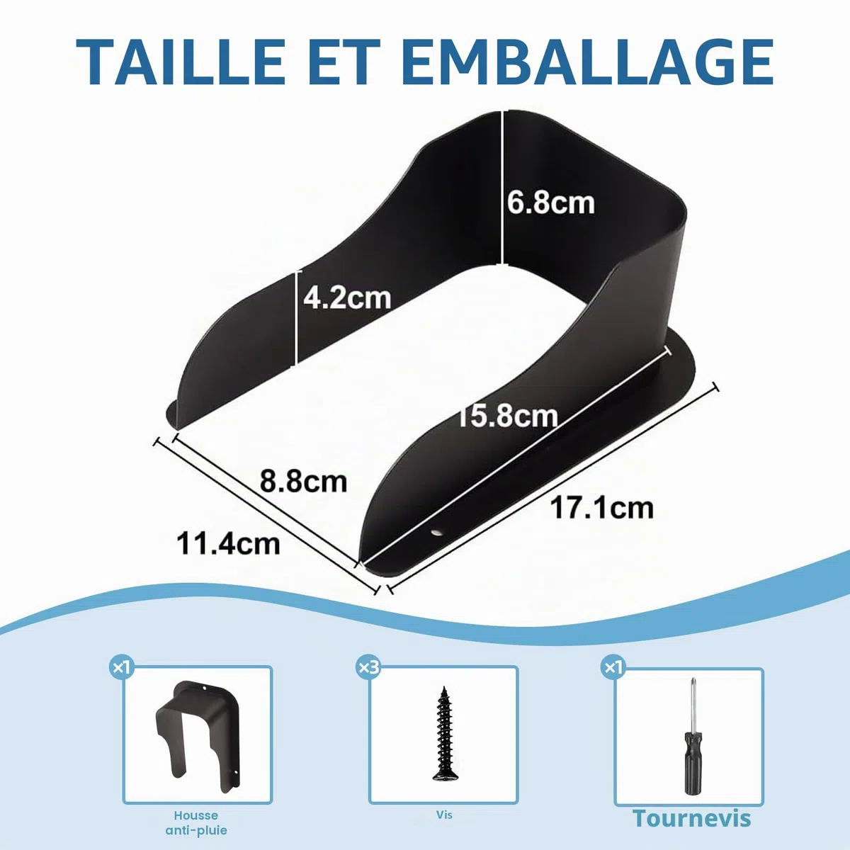 Couverture de sonnette vidéo, protection contre la pluie, protection météorologique, protection contre l'éblouissement, convient pour les sonnettes Ring, interphone, prise et serrure à code