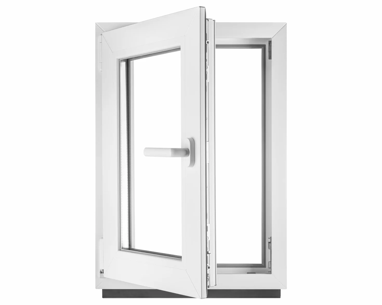 Fenêtre en PVC blanc double vitrage 4/24/4 LxH 60 x 90 cm d'ouverture Gauche Toutes les tailles 600 x 900 mm Oscillo-battant 1 vantail - BauPlaza