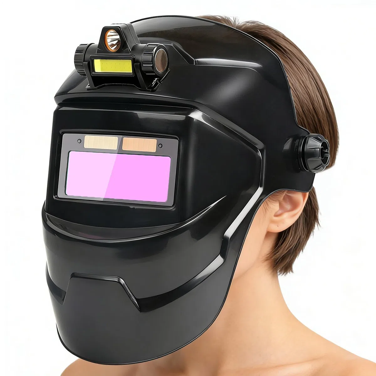 Casques de Soudure Masque de soudage avec éclairage | Capuche de soudage résistante à la chaleur pour Domestique, Atelier, Construction, Industrie, Sécurité des