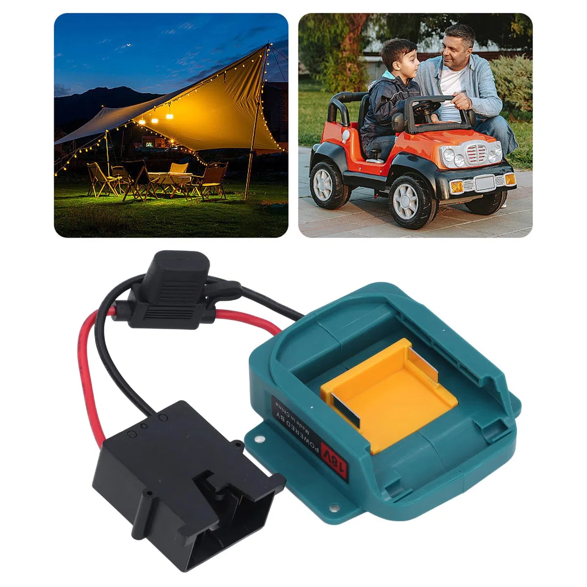Adaptateur de Batterie Kit de Conversion de Batterie pour Jouet D'équitation pour Enfants, Connecteur de Faisceau de Câblage électronique, Convertisseur de Batterie avec Support