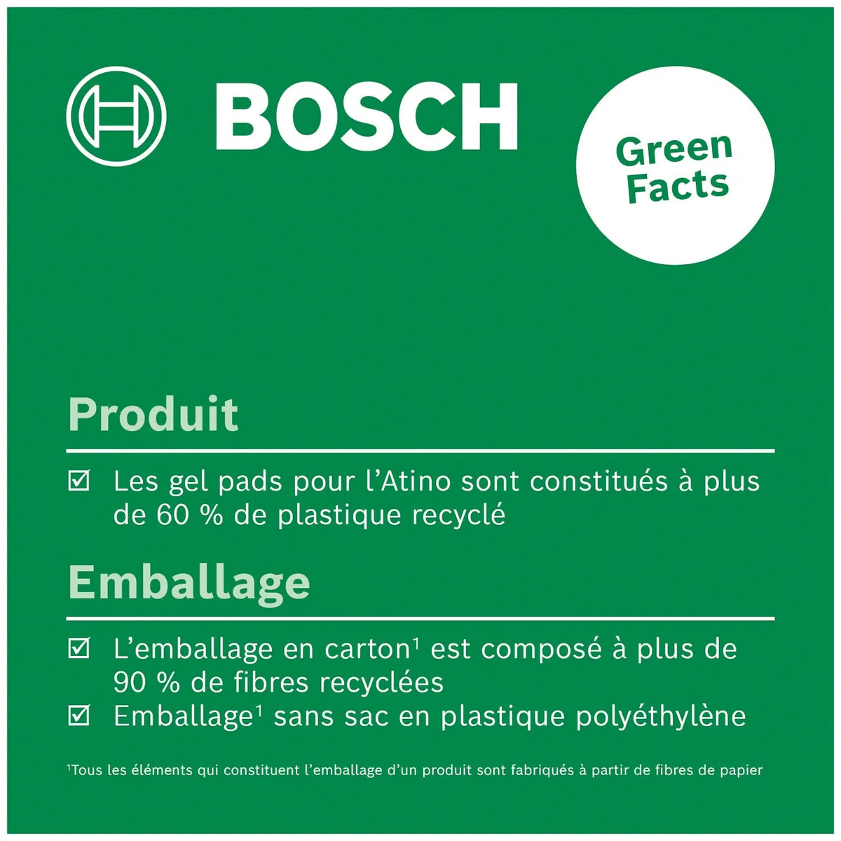 Gel pads pour laser lignes Atino de Bosch (5 gel pads pour fixer le laser Atino sur presque toutes les surfaces lisses, dans boîte carton)