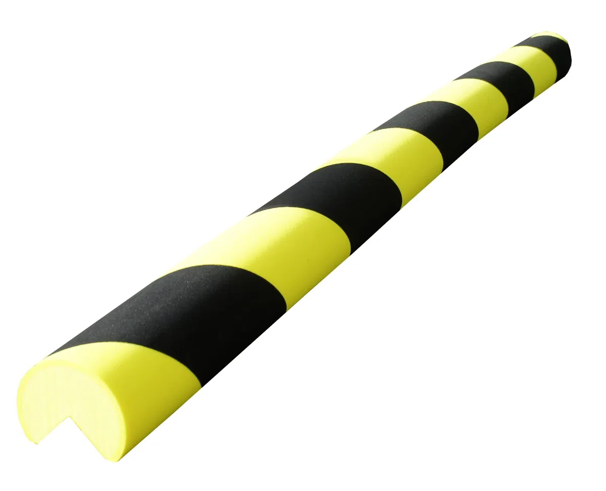 Protection d'angle en mousse 40mm - noir/jaune