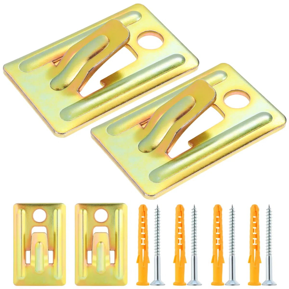DOITOOL 4 Pcs Support Mural pour Chauffe-eau Électrique - Kit de Fixation Murale pour Mur Creux et Placo - Crochet de Fixation robuste avec Surface Antidérapante - Support Universel Ballon d'eau chau
