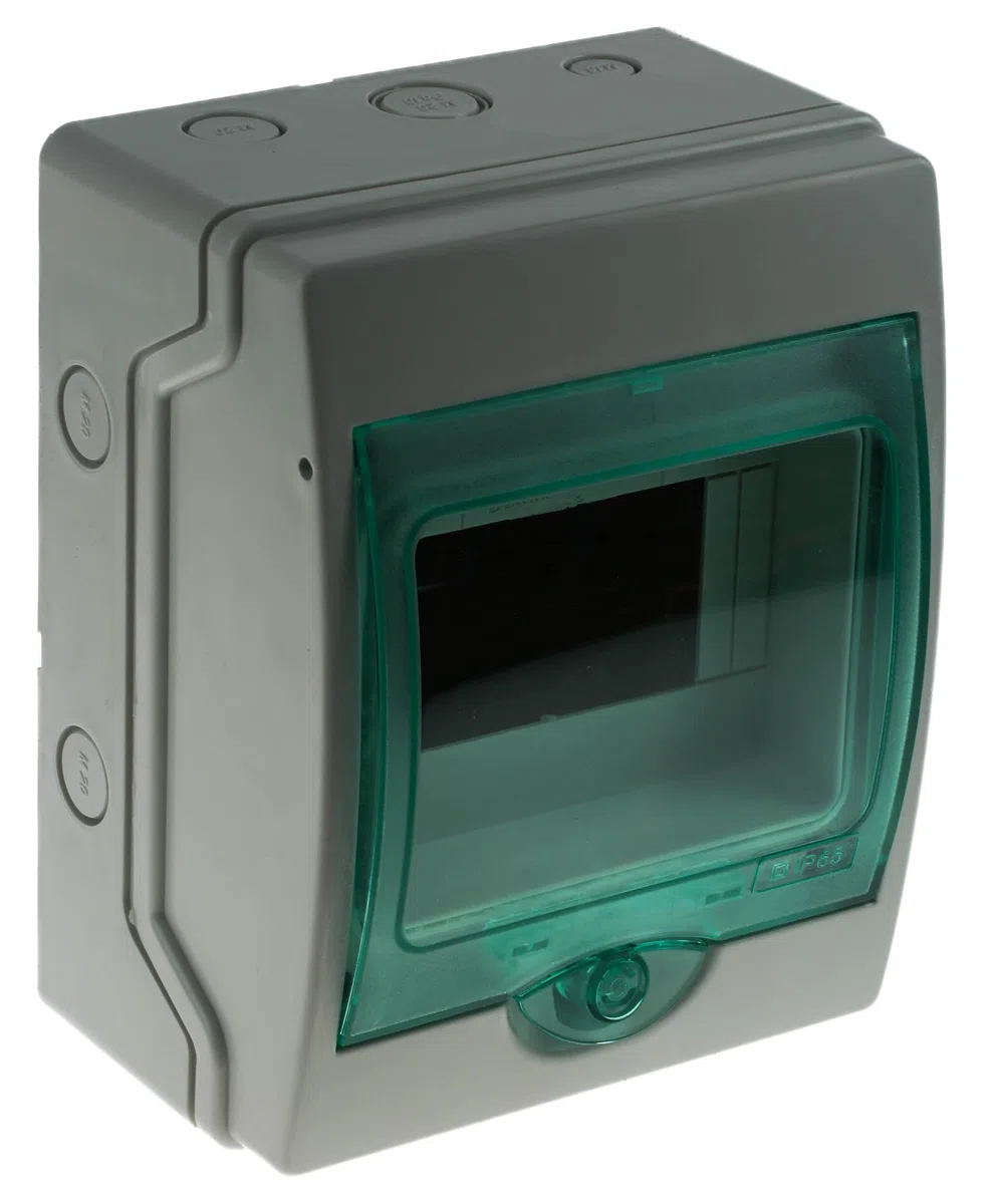 Schneider - Kaedra Coffret Modulaire Étanche 6 Modules IP65, Polymère Auto-Extinguible, Montage en Saillie, Température de Fonctionnement -25°C à +60°C, Idéal pour Garages et Ateliers