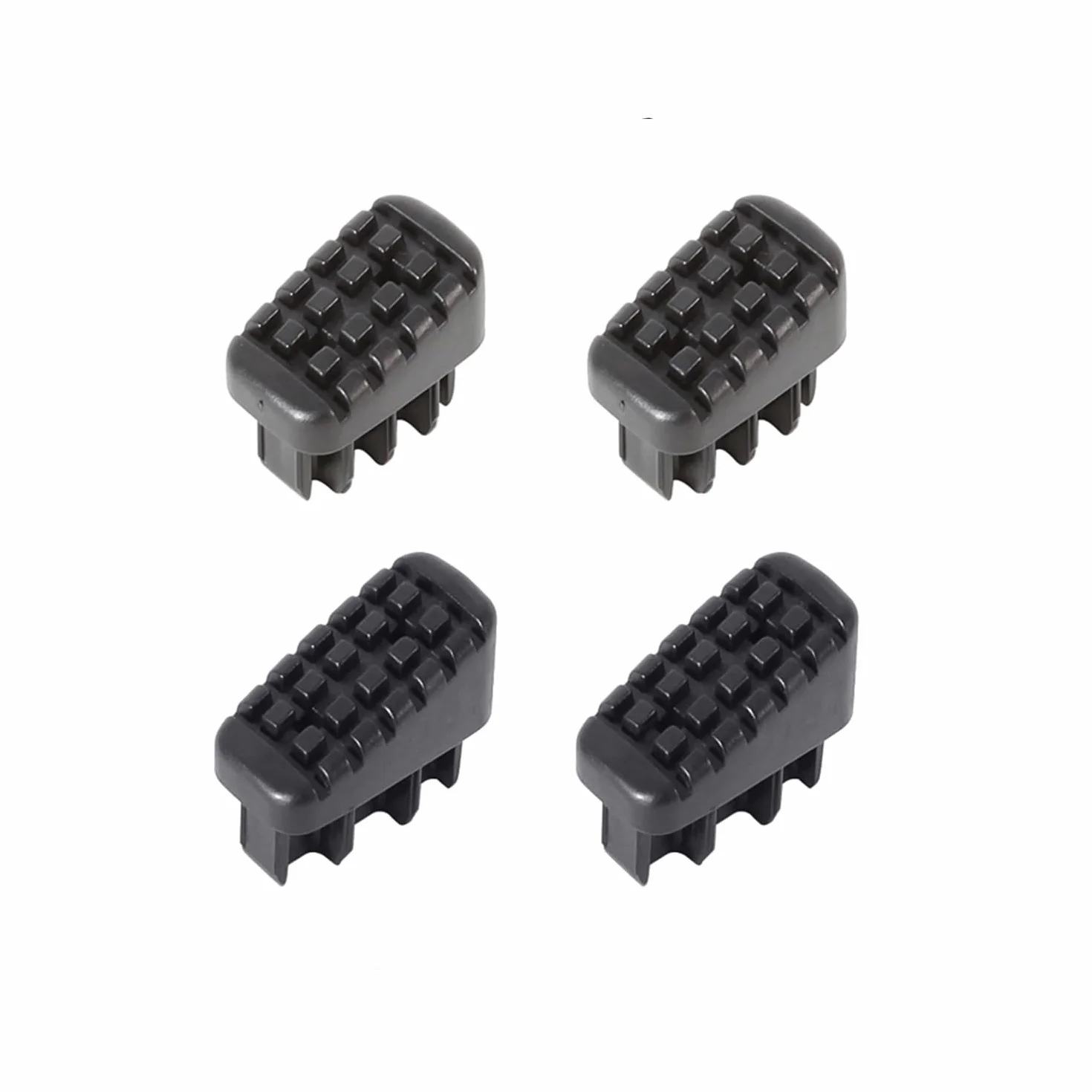 Hailo Lot de 4 pieds d'échelle - Pieds de rechange pour échelles ménagères Hailo telles que L20, L40 BasicLine et L50, L60 StandardLine - 43 x 20 et 35 x 20 mm, noir