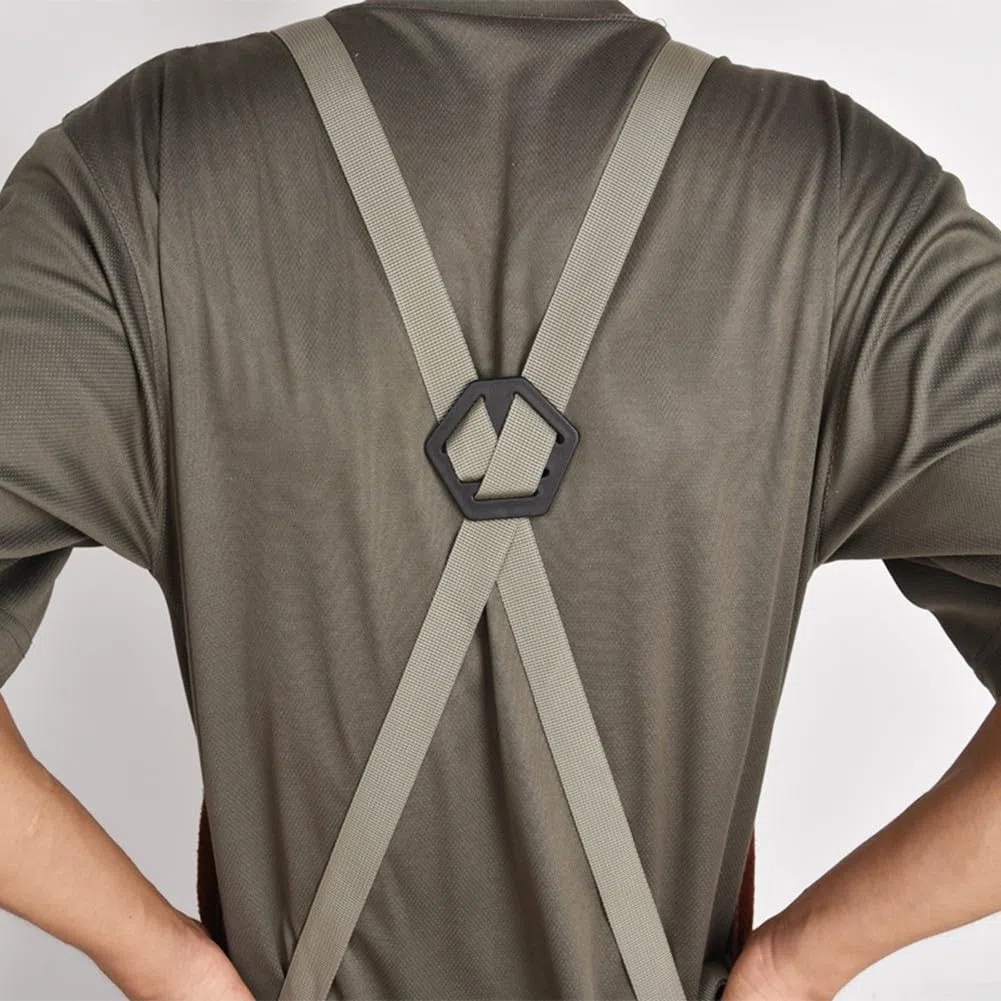 Tablier de soudeur en cuir de vache avec 6 poches pour homme - Résistant à la chaleur - Protection contre les flammes - Pour atelier de forgeron, armurier - Rangement d'outils - Motif croisé dans le