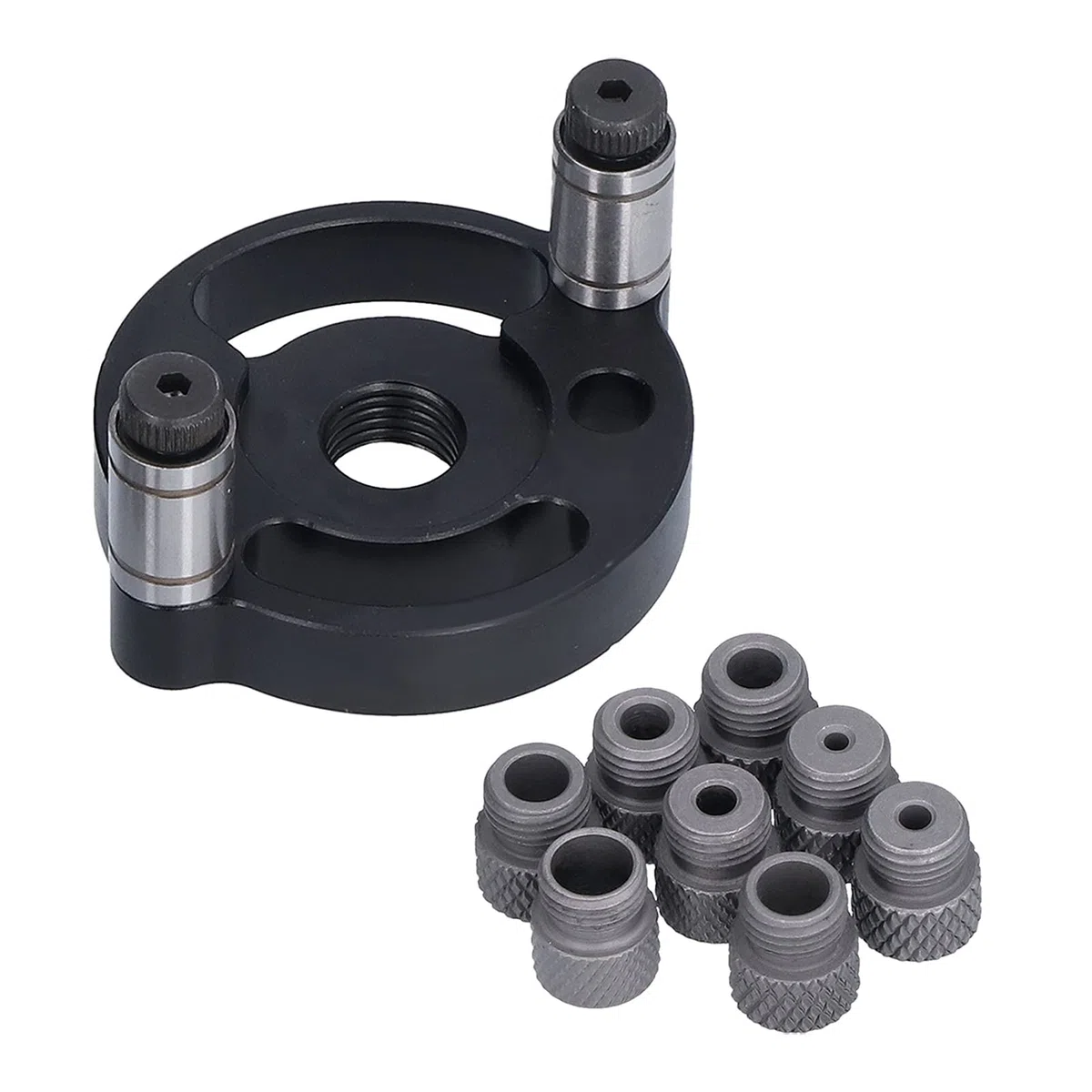 Localisateur de Perforateur pour le Travail du Bois, Bagues de Forage à 8 Trous 3/4/5/6/7/8/9/10 Mm, Positionneur de Forage de Menuiserie à Cheville Ronde en Alliage D'aluminium Vertical