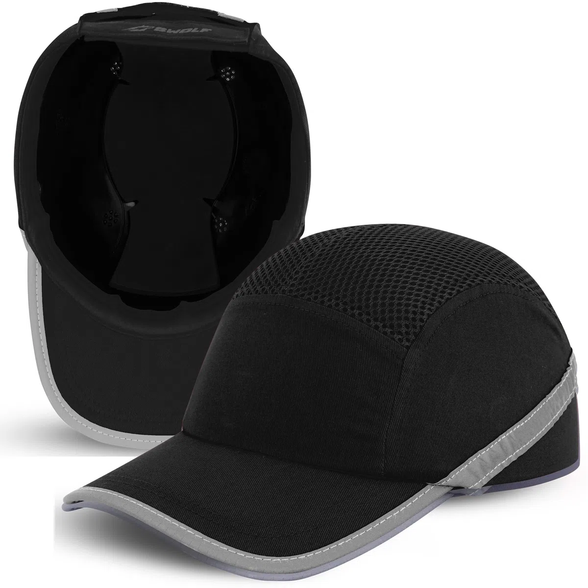 BWOLF TRIVOR Casquette de Securite Casquette Securite Homme Casquette Coque Securite Casquette Rafraichissante ABS en 812 avec Bandes Réfléchissantes…