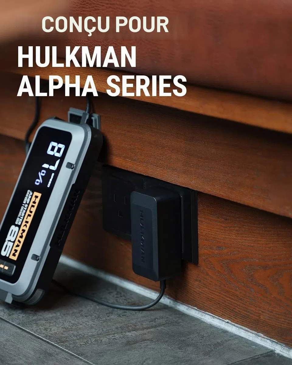 Hulkman SC1.0 Chargeur mural 65 W, charge rapide pour démarreurs Alpha et Alpha Pro Series
