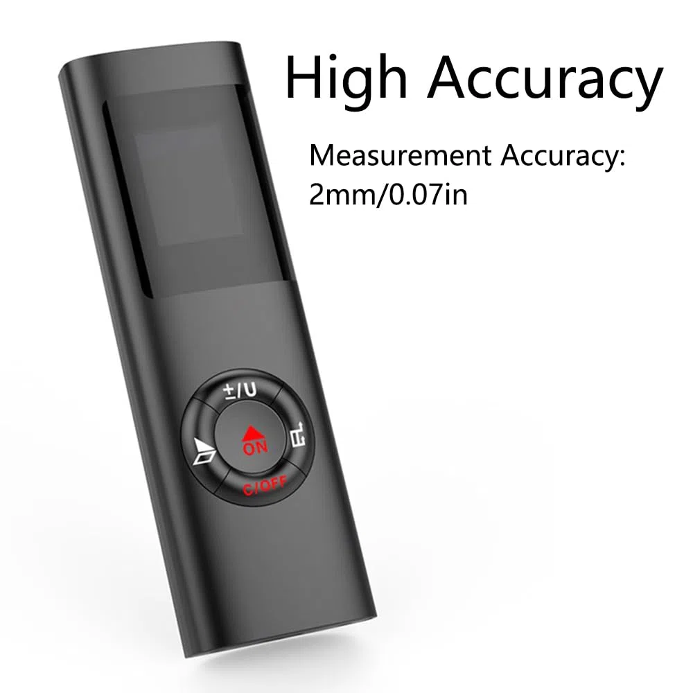 TopHomer JQ40 Télémètre Laser, Mesureur Numérique Portable à Rétroéclairage LED, Outil Portatif pour Mesure de Distance/Superficie/Volume