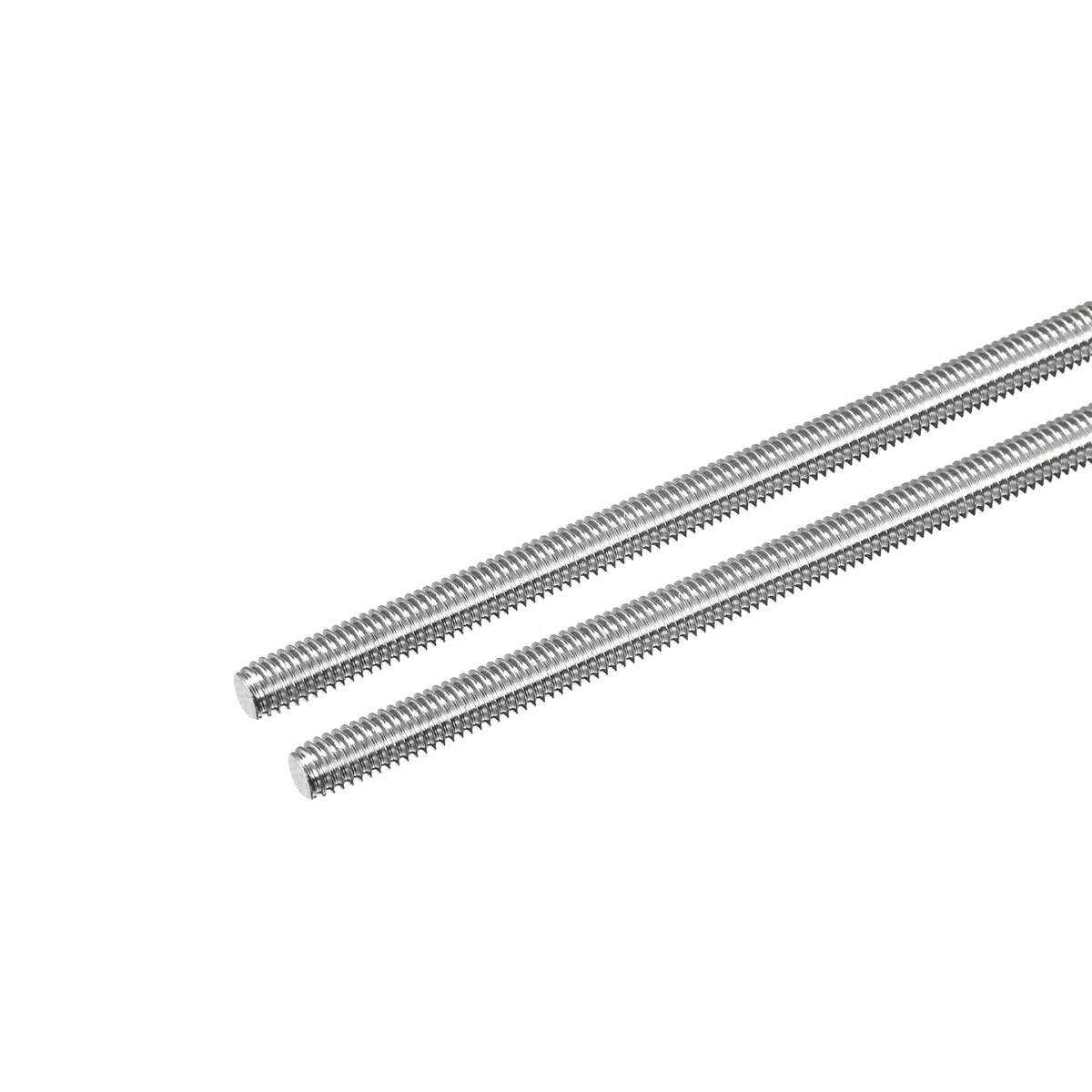 sourcing map Lot de 2 tiges entièrement filetées M6 x 500 mm Filetage 1 mm Acier inoxydable 304 Tige filetée à droite