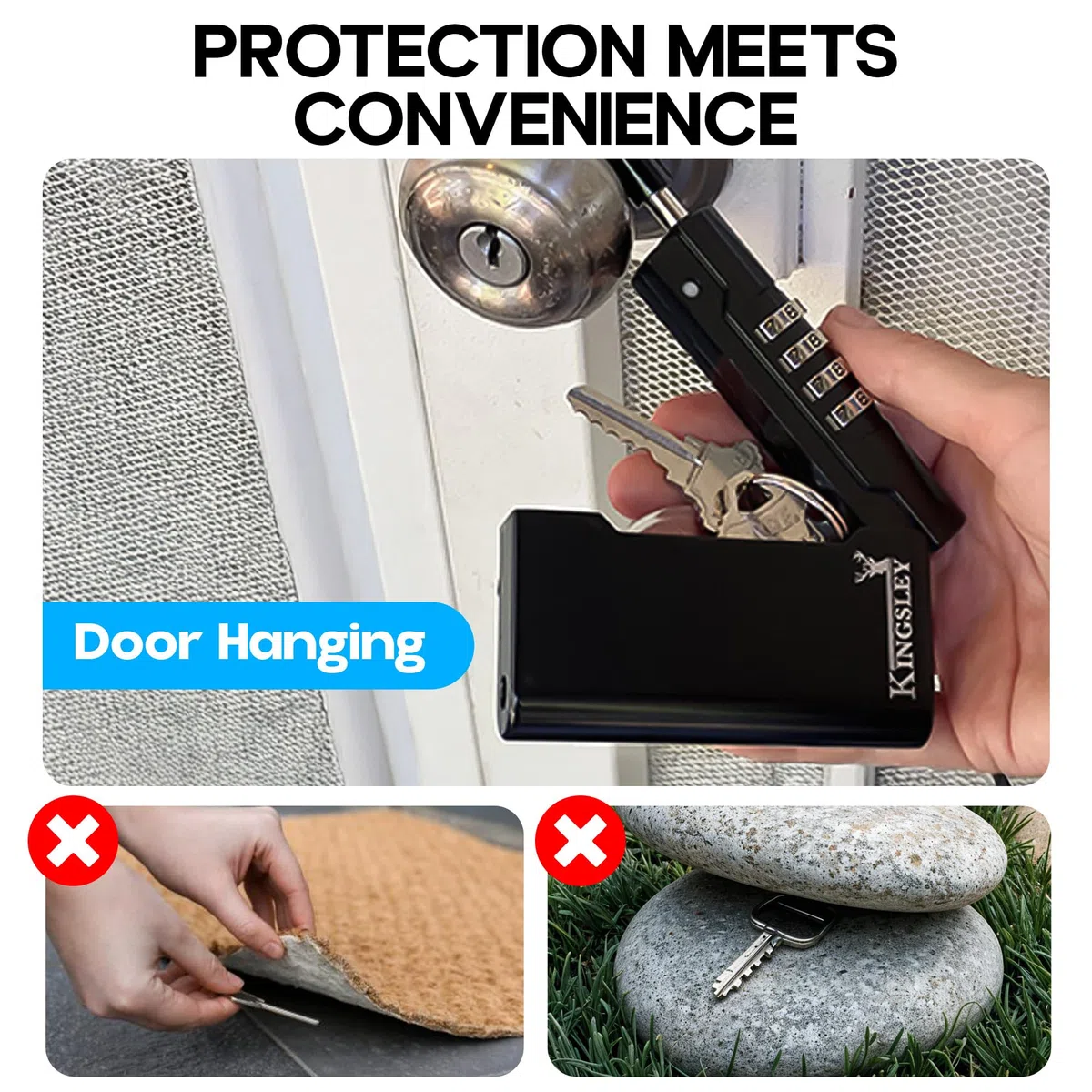 Kingsley Guard-a-key Boîte à serrure pour immobilier Noir