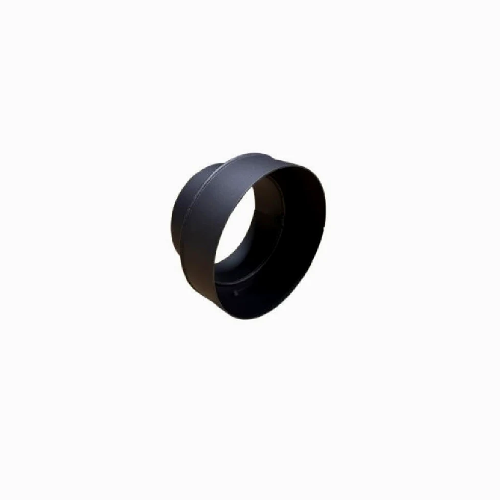 Reducteur 150 mm vers 130 mm Conduit poele Acier Noir Mat