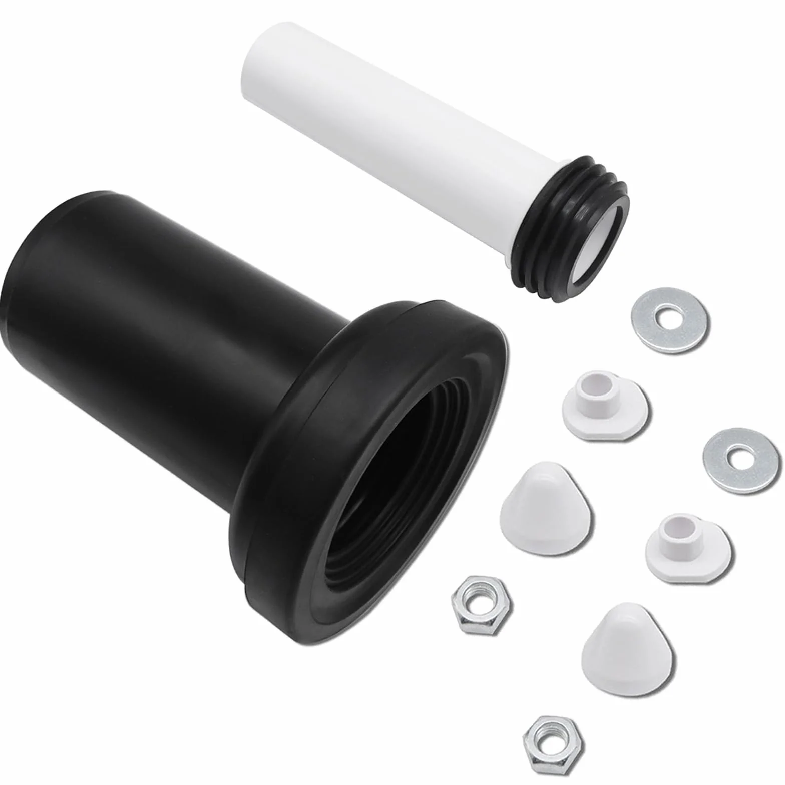 Kit de raccordement pour cuvette suspendue, compatible avec Geberit (152.426.46.1), comprenant un tuyau d'évacuation et un tuyau de remplissage, avec joints.