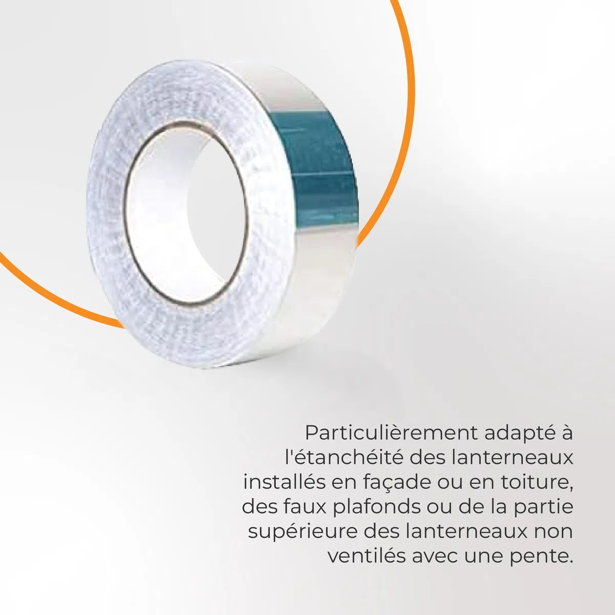 Ruban Adhésif en Aluminium perforé - Pour Sceller les Plaques en Polycarbonate - Empêche la poussière et l'humidité de pénétrer - 62 mm x 50 ml