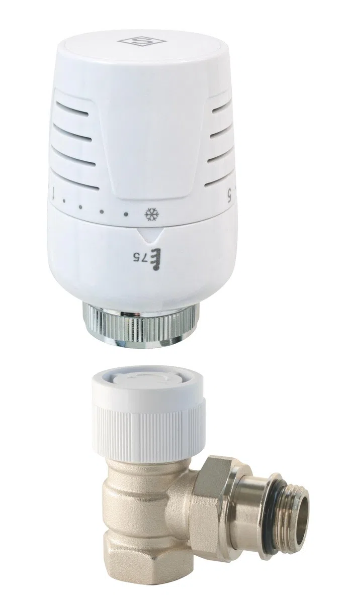 SOMATHERM FOR YOU Robinet thermostatique T302 équerre 3/4 en Laiton Blanc