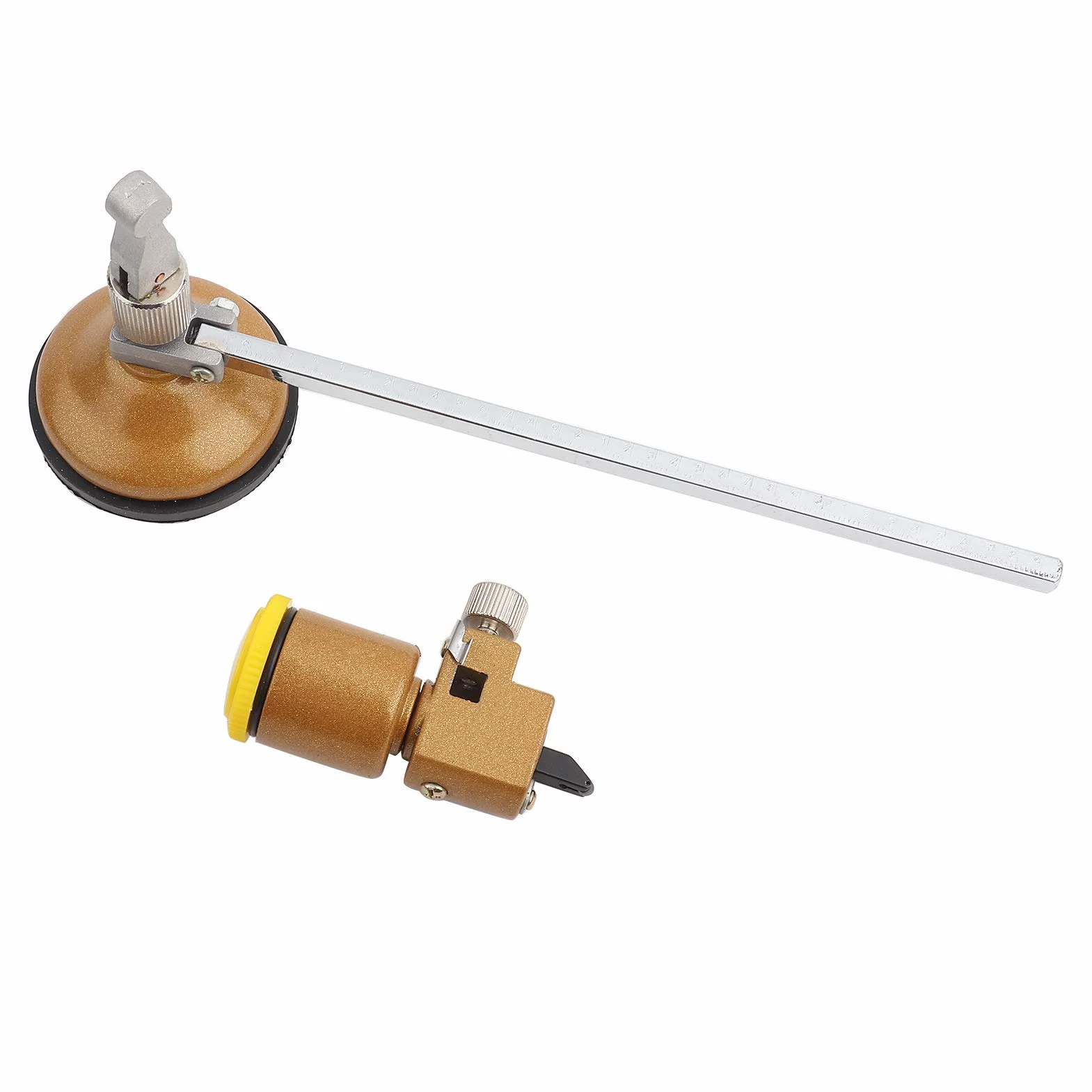 Respicefinem Coupe-cercle pour carreaux de céramique et verre de 40 cm avec base d'aspiration verrouillable Diamètres parfaits 13,5-40 cm Précision Sécurité assurée
