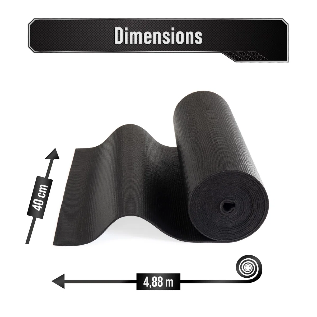 Precision Defined Tapis Antidérapant pour Servante, 40 cm x 4,8 m | Épais, Découpable et Résistant, pour Fond de Tiroir