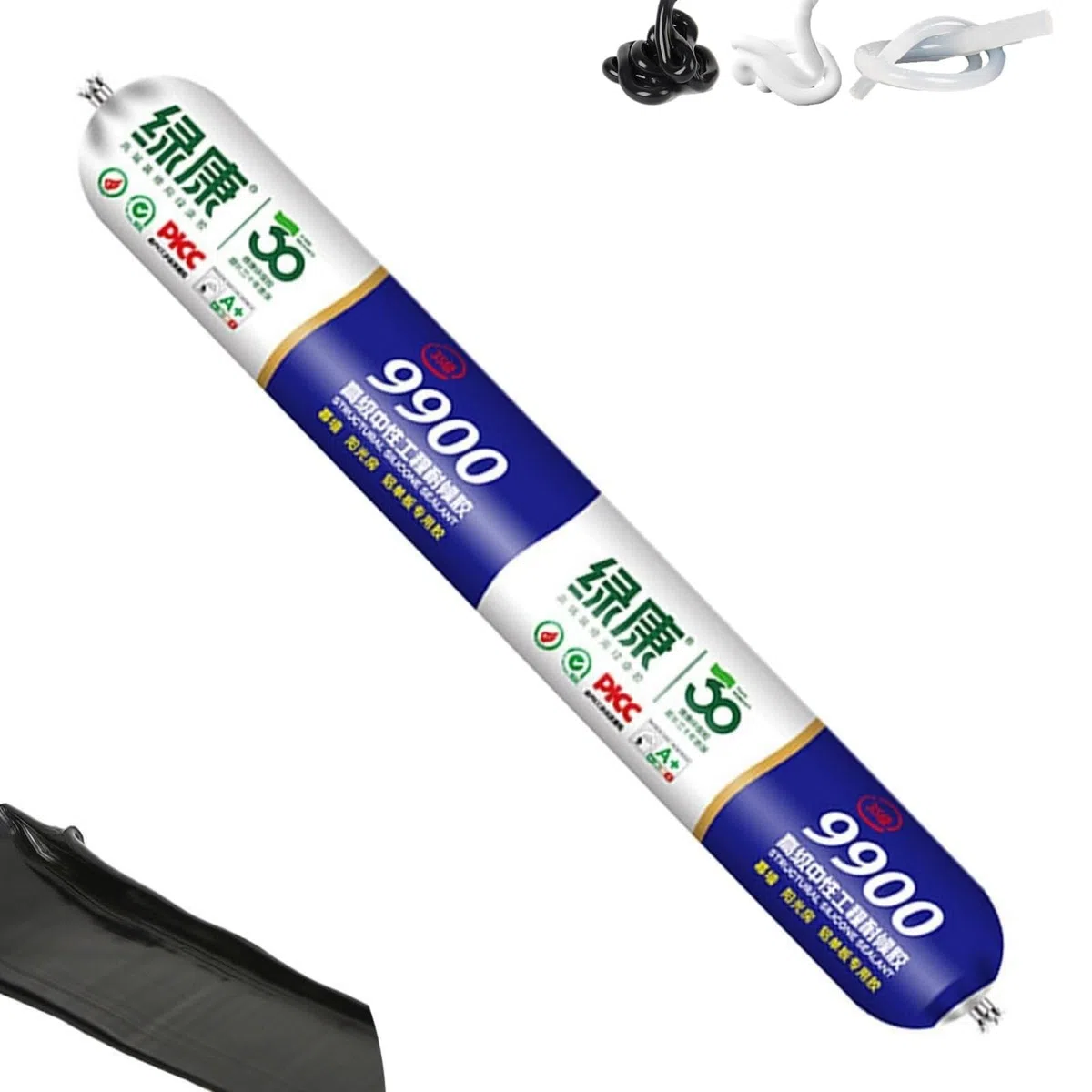 9900 Sealant Waterproof, Silicone Sealant Waterproof 9900, pour les Fissures dans les Toits et les Murs, Solution pour Fissures de Toiture et de Mur (Noir, 1pcs)