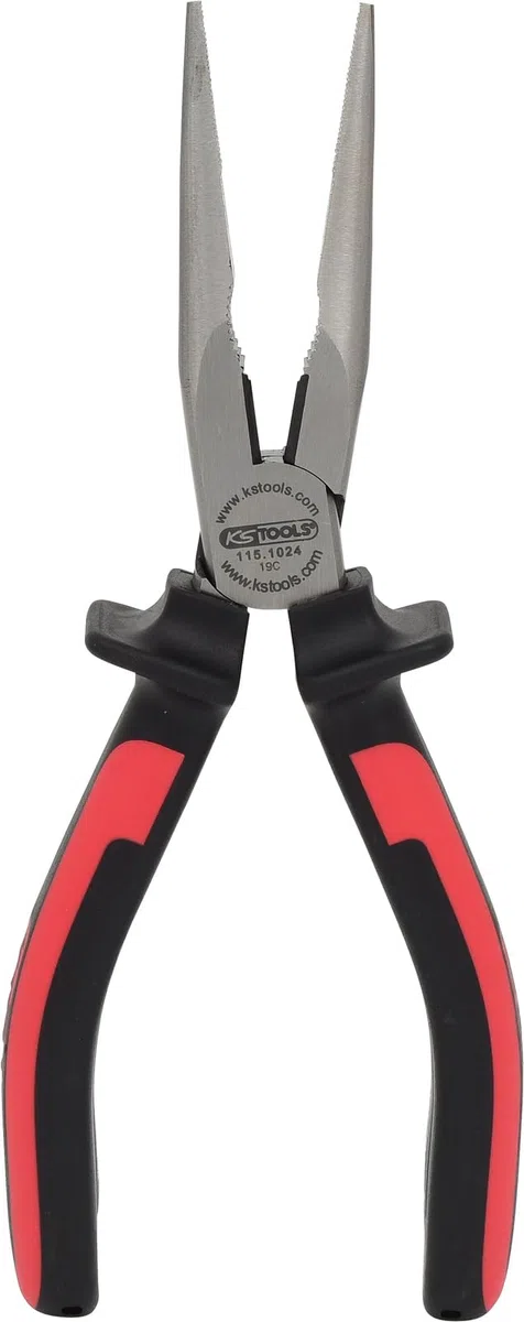KS Tools 115.1024 Pince à bec demi-ronds KS, à poignées bi-composants L.210 mm