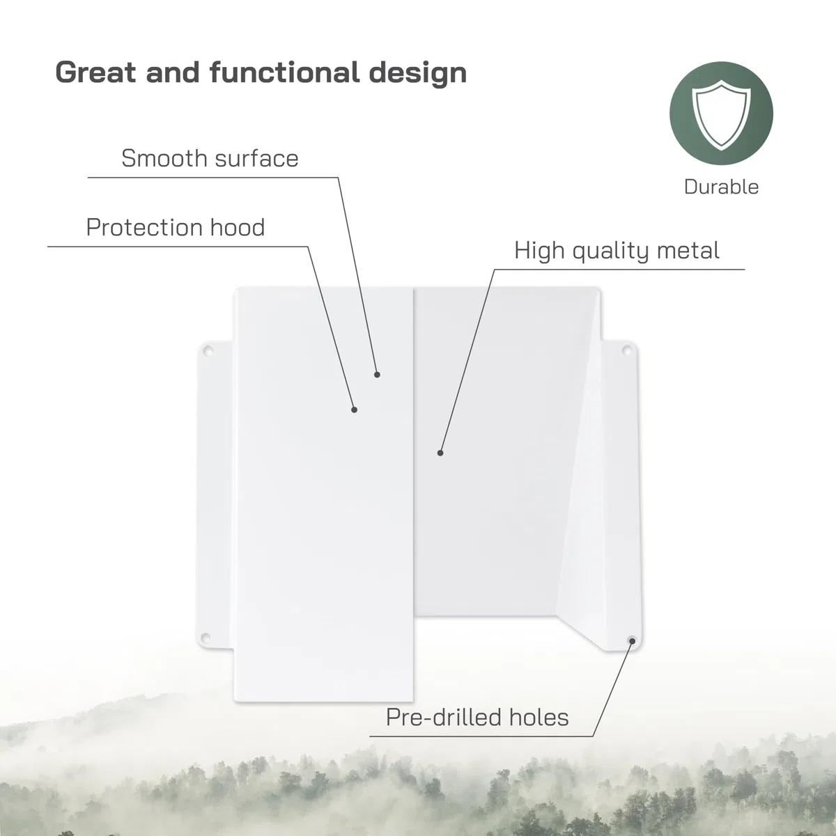 Vent Systems 15,24 x 15,24 cm Déflecteur de Ventilation en Acier Galvanisé Blanc – Déflecteur de Ventilation pour Sèche-Linge Mural et Climatisation – Protection d’Évacuation Extérieure pour