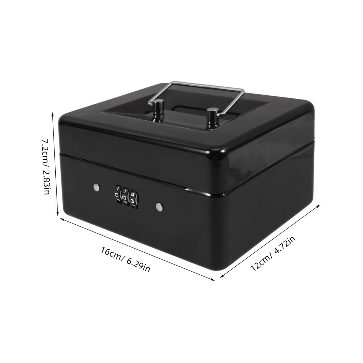 Angoily Boîte De Rangement Sécurisée Avec Cadenas à Code Organisateur De Liquidités Métal Portable Coffre De Pour Documents Et Valeurs Petit Modèle Pour Maison Et Bureau