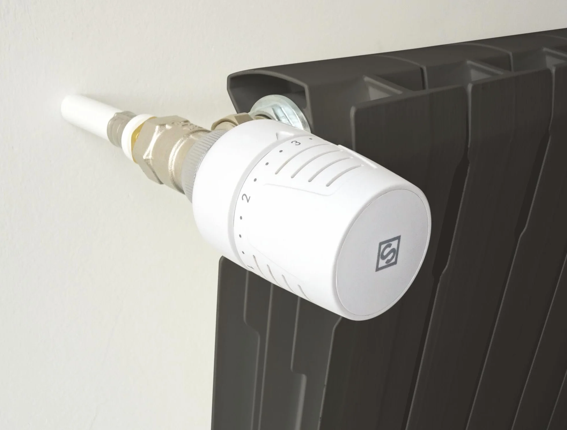 SOMATHERM FOR YOU Robinet thermostatique T302 équerre 3/4 en Laiton Blanc