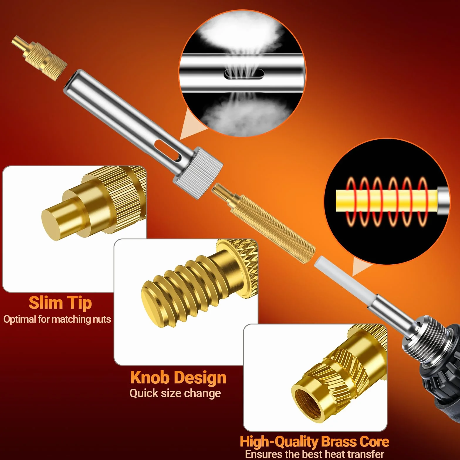 M2-M6 Insert Fileté Metal,Preciva 716Pièces Inserts Filetés,Kit de Fer à Souder pour Insert Impression 3D,M2-M6 Écrou Stable pour Plastique,Pièces en Laiton Imprimées en 3D par Fusion Thermique