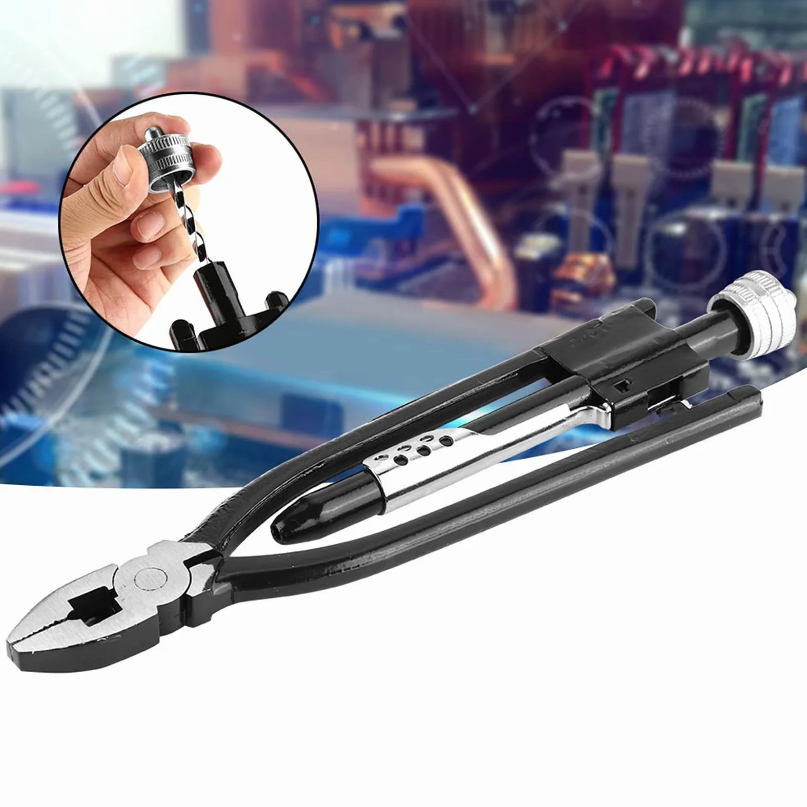 Pince à Torsader le Fil de Sécurité, 23 cm Acier au Carbone, Outil de Verrouillage Multifonction pour Câblage Électrique et Entretien Mécanique