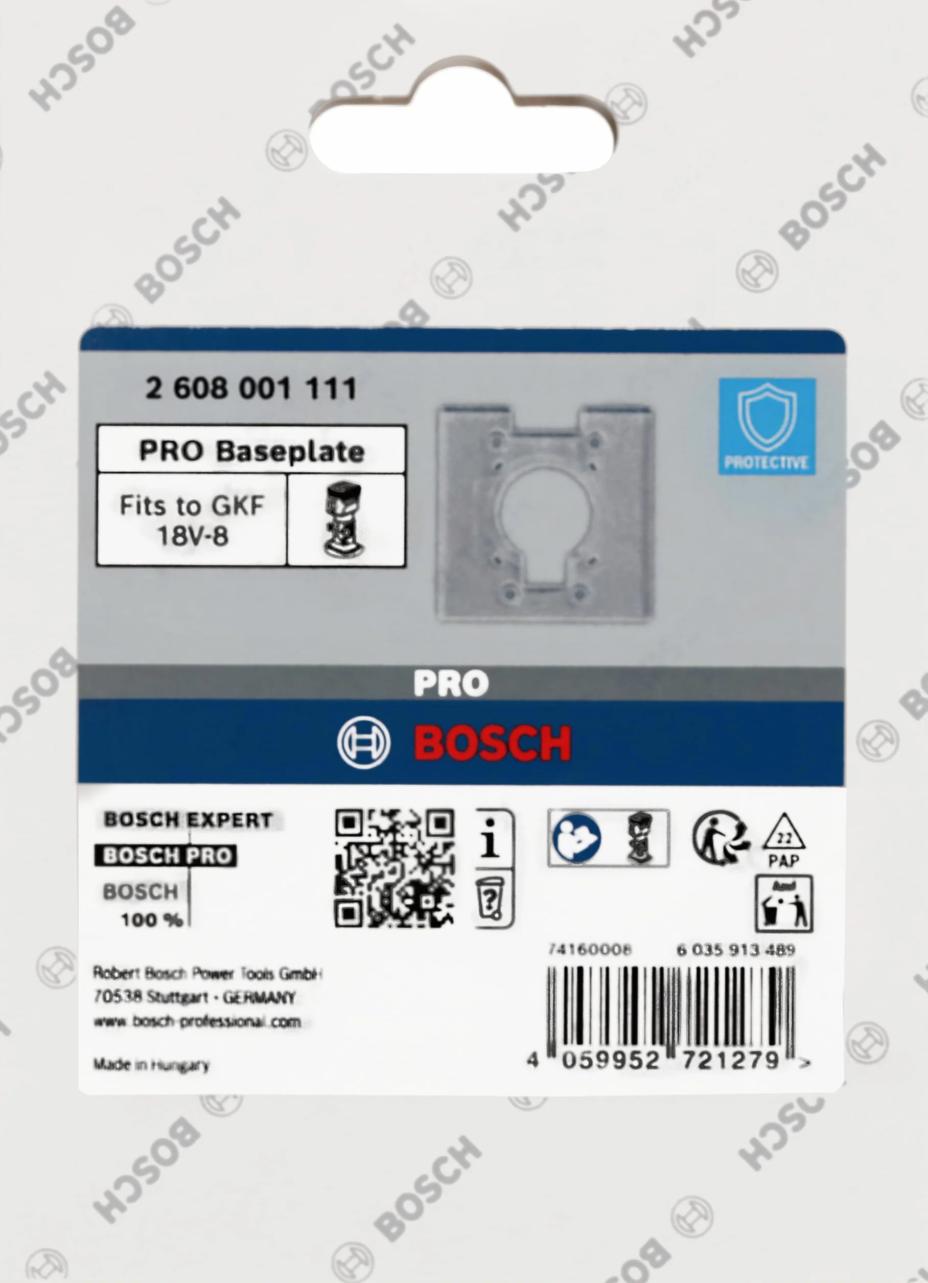 Bosch 1 plaque de base PRO pour routeur (largeur 96 mm, accessoire professionnel sans fil)