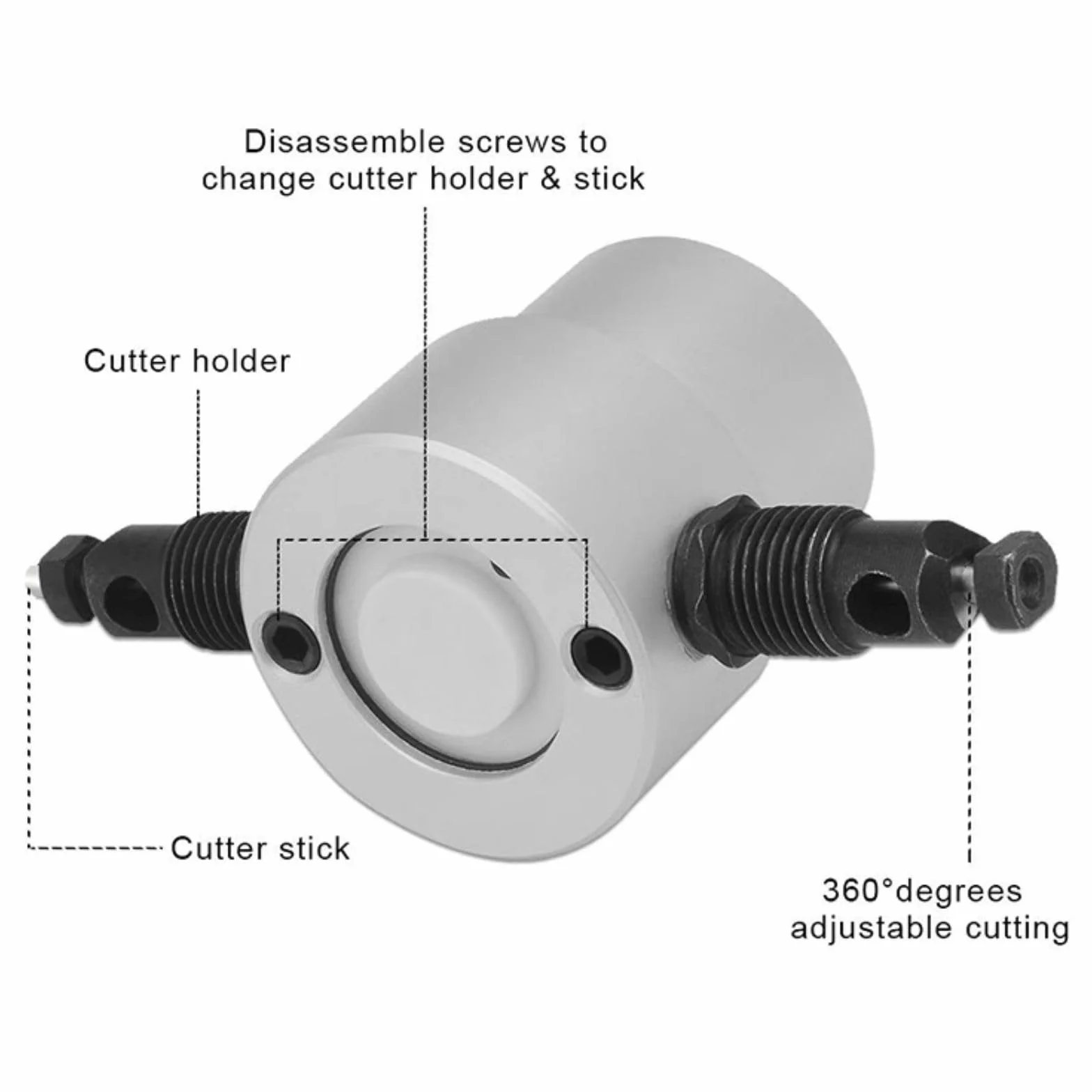 Coupeur de Tôle à Double Tête, Outil de Grignoteuse en Métal Blechknabber Accessoire de Perceuse électrique Kit D'outils de Coupe de Grignoteuse