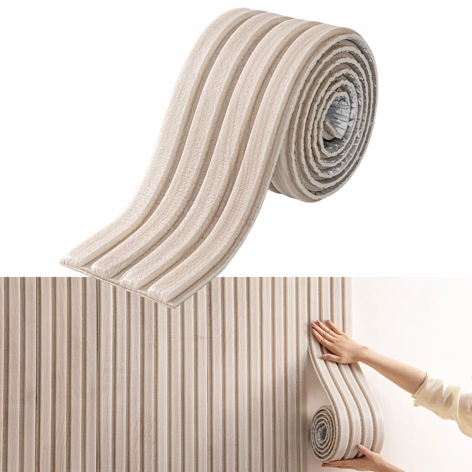 Panneaux muraux rembourrés pour chambre d'enfant, 2,8 m auto-adhésifs anti-collision, protection murale 3D pour chambre à coucher, revêtement mural de 1,1 cm d'épaisseur pour lit pour chambre à