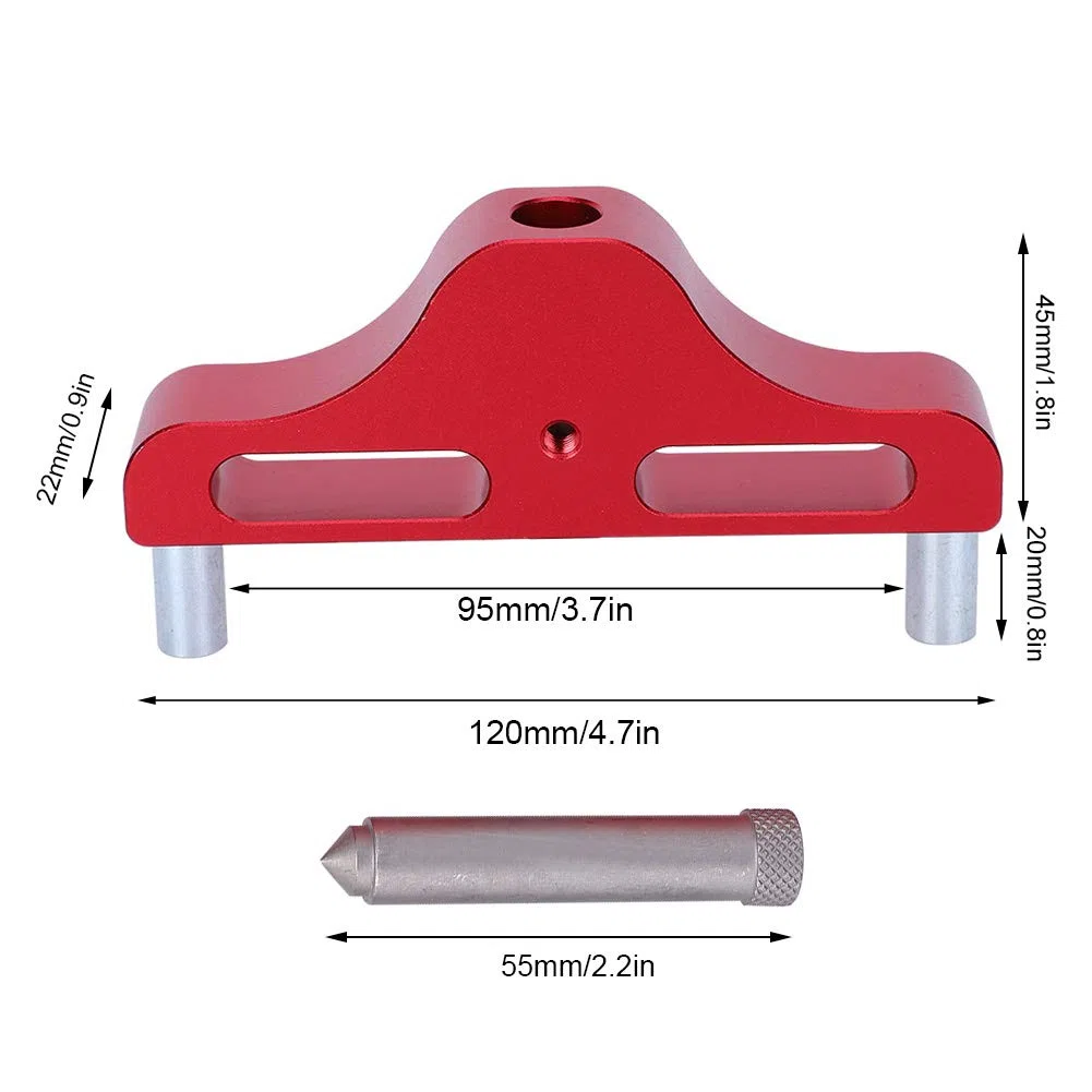 Outil de marquage Centre Scriber, 95mm Center Finder Line Scriber, Centrage et décalage Scriber Jauge de Marquage Traceur de Centre Outil de recherche de centre pour Menuisier du Bois