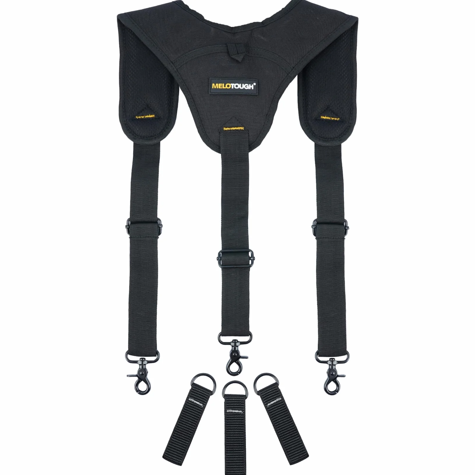 MELOTOUGH Ceintures Porte-outils Bretelles de ceinture à outils Bretelles rembourrées à 3 points et boucle de bretelles à 3 paquets