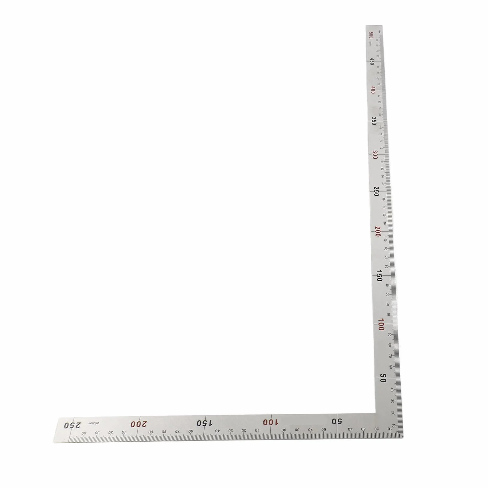 Équerre de Charpentier Acier Inoxydable 500x250mm Règle à Angle Droit à 90 Degrés équerre de Cadrage en Acier Outil de Mesure Professionnel Facile à Lire Angle de Règle de 02