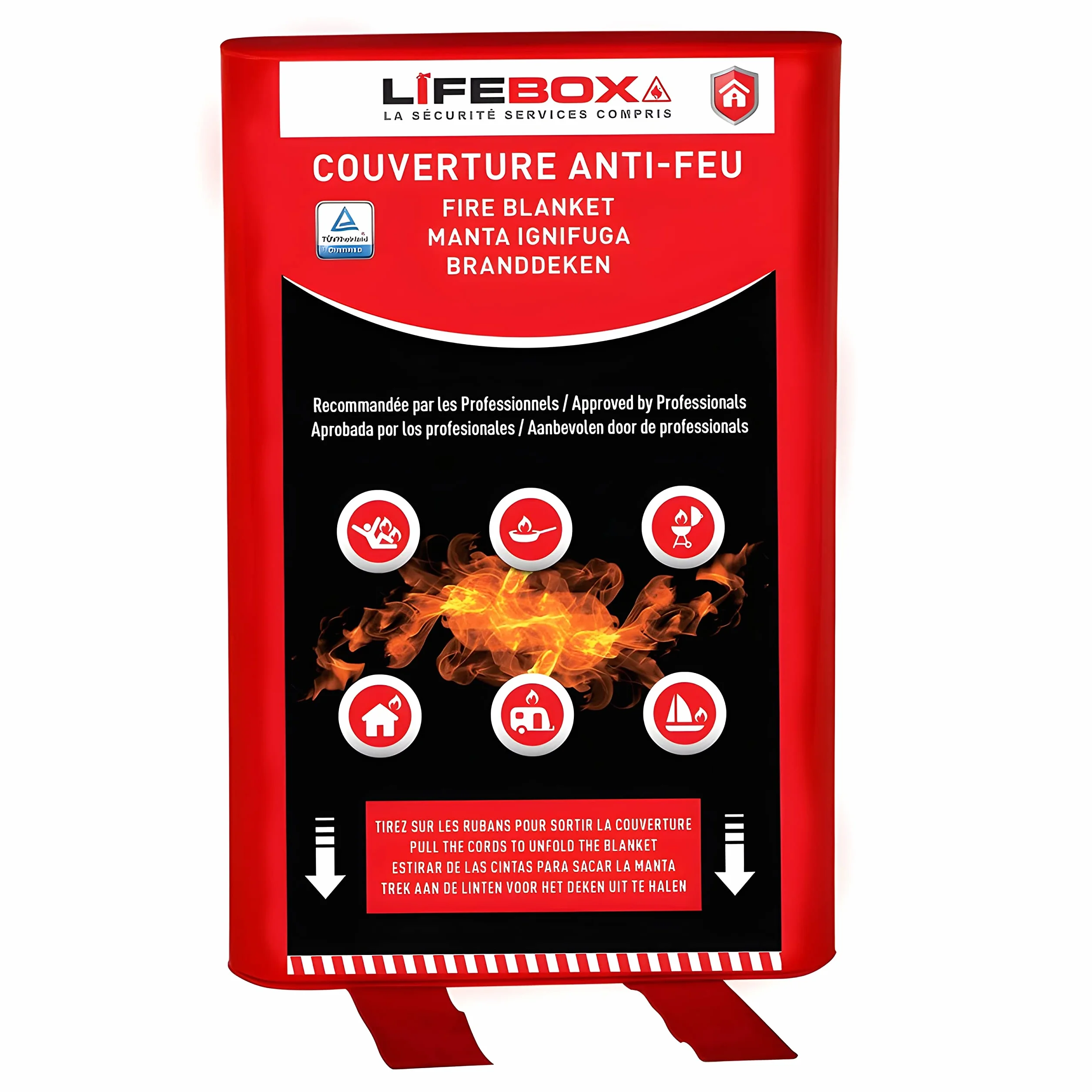 Couverture Anti-Feu 1,2m x 1,8m Lifebox