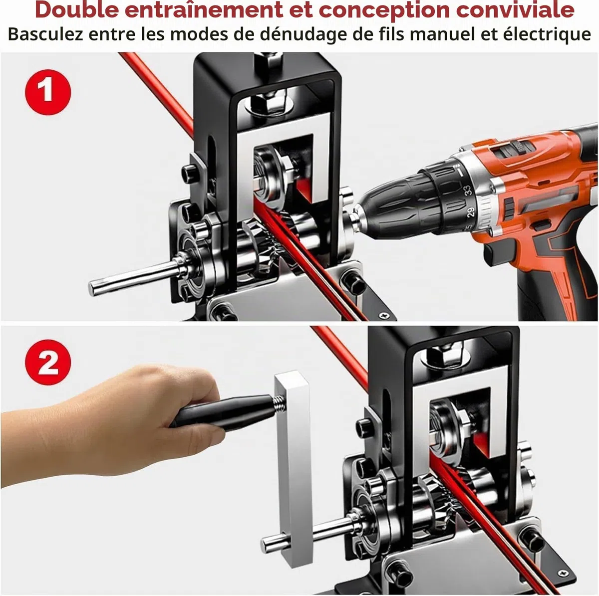 Automatique Denudeur de Cable Electrique pour câble 1-25 mm, Machine a Denuder Le Cuivre, Outil à Dénuder Les Déchets de Câbles pour Le Recyclage Des Fils