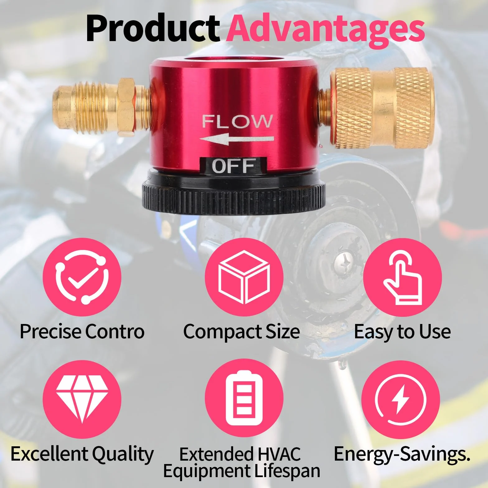 Outil Purge d'Azote en Laiton pour HVAC, Adaptateur Régulateur Débit Brasage d'Azote à 3 Modes avec Connexion Évasée 1/4" Équipement Essentiel d'Entretien et de Brasage HVAC