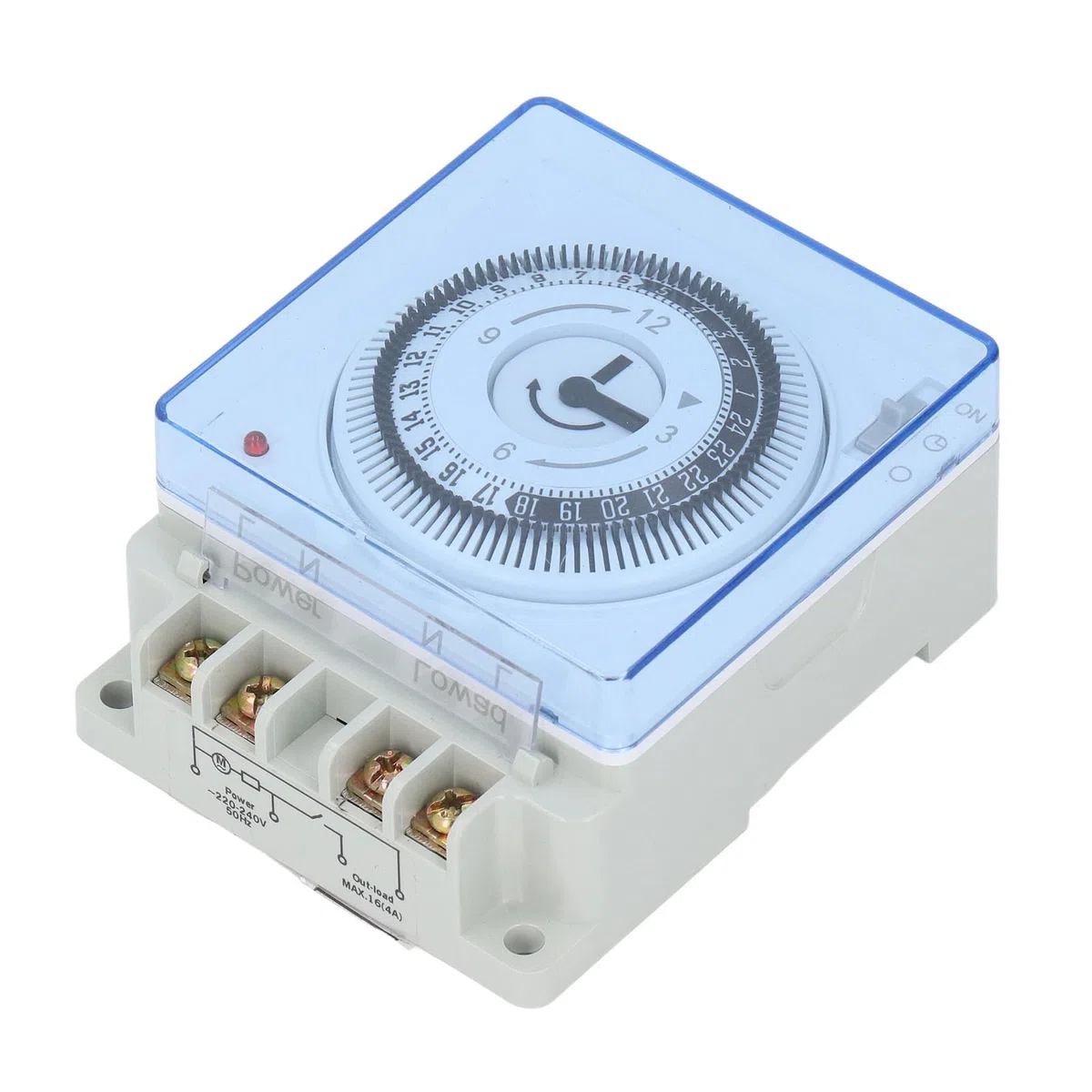 Generic Minuterie Mécanique 24 Heures, Contrôle Pratique et Mise Hors Tension Automatique pour Le Contrôle de L'éclairage et Le Système D'échappement, fabriqué en PC, ABS pour Divers Systèmes