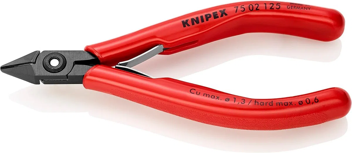KNIPEX Pince coupante de côté pour l'électronique avec gaines en plastique 125 mm, 75 02 125