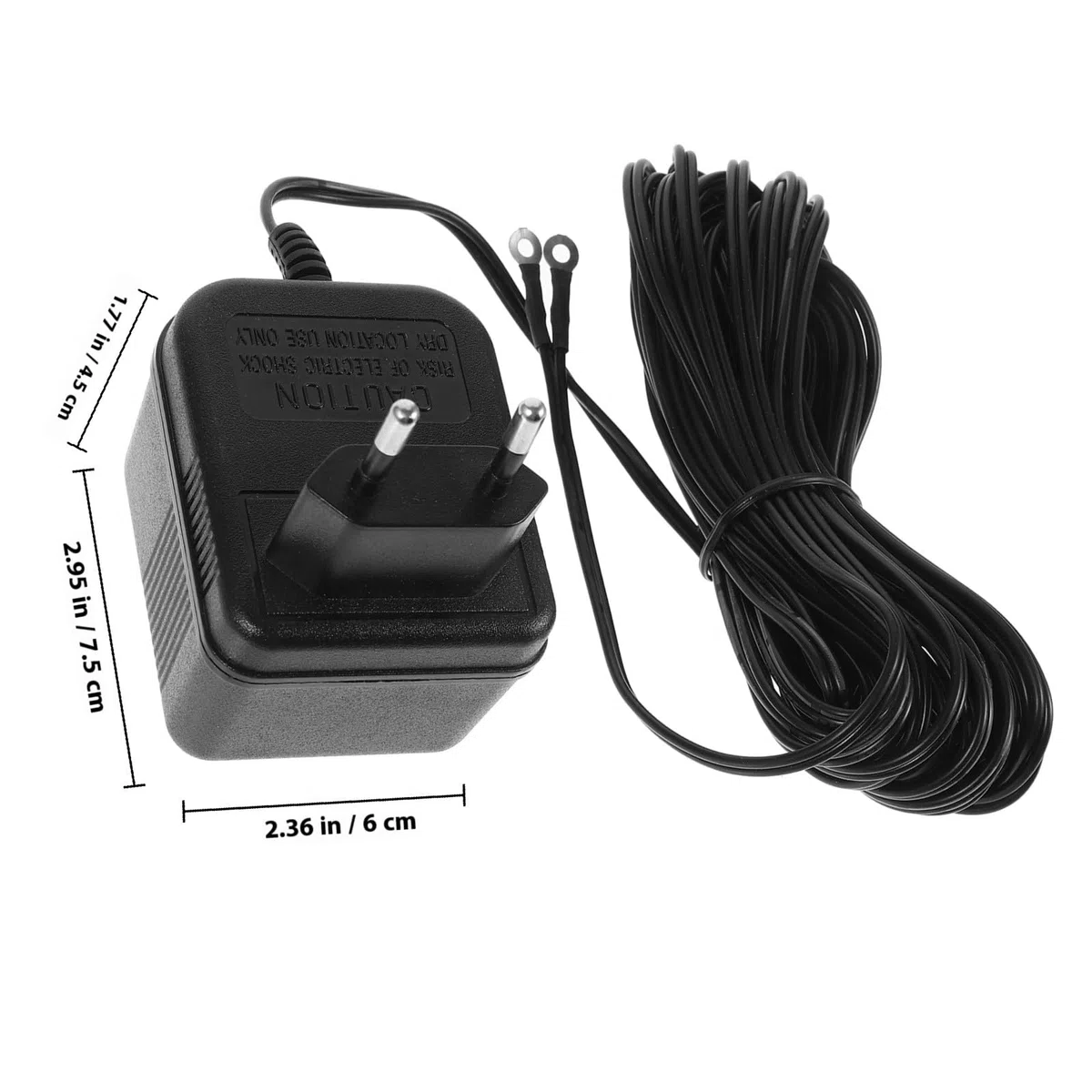 Adaptateur Secteur pour Sonnette de Porte 24v500mah Compatible Divers Systèmes de Sonnette, Câble Long, Design Élégant en Plastique Noir pour Usage Domestique