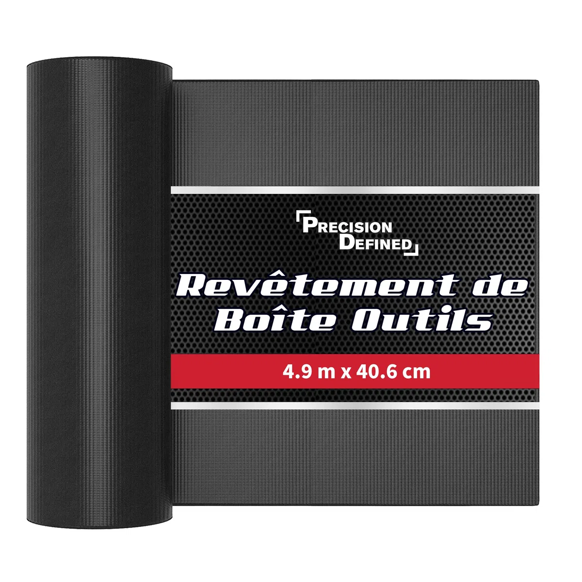 Precision Defined Tapis Antidérapant pour Servante, 40 cm x 4,8 m | Épais, Découpable et Résistant, pour Fond de Tiroir