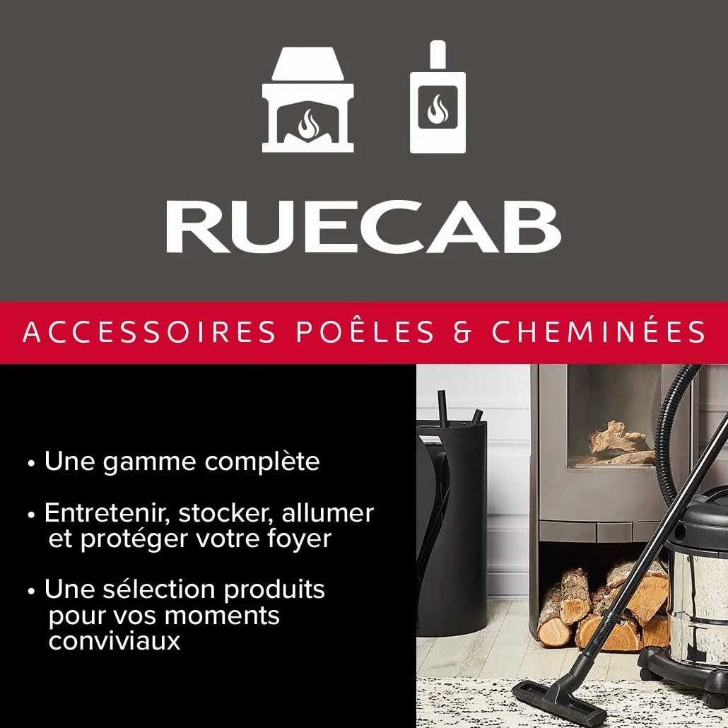 RUECAB - Brosse de ramonage Ø80mm pour poêle à granulés/pellets, hérisson ramonage nylon Ø80mm, Filetage femelle M12 x 1,75mm, longueur : 150mm - Ecouvillon de ramonage 80mm - Spécial poêles granulés